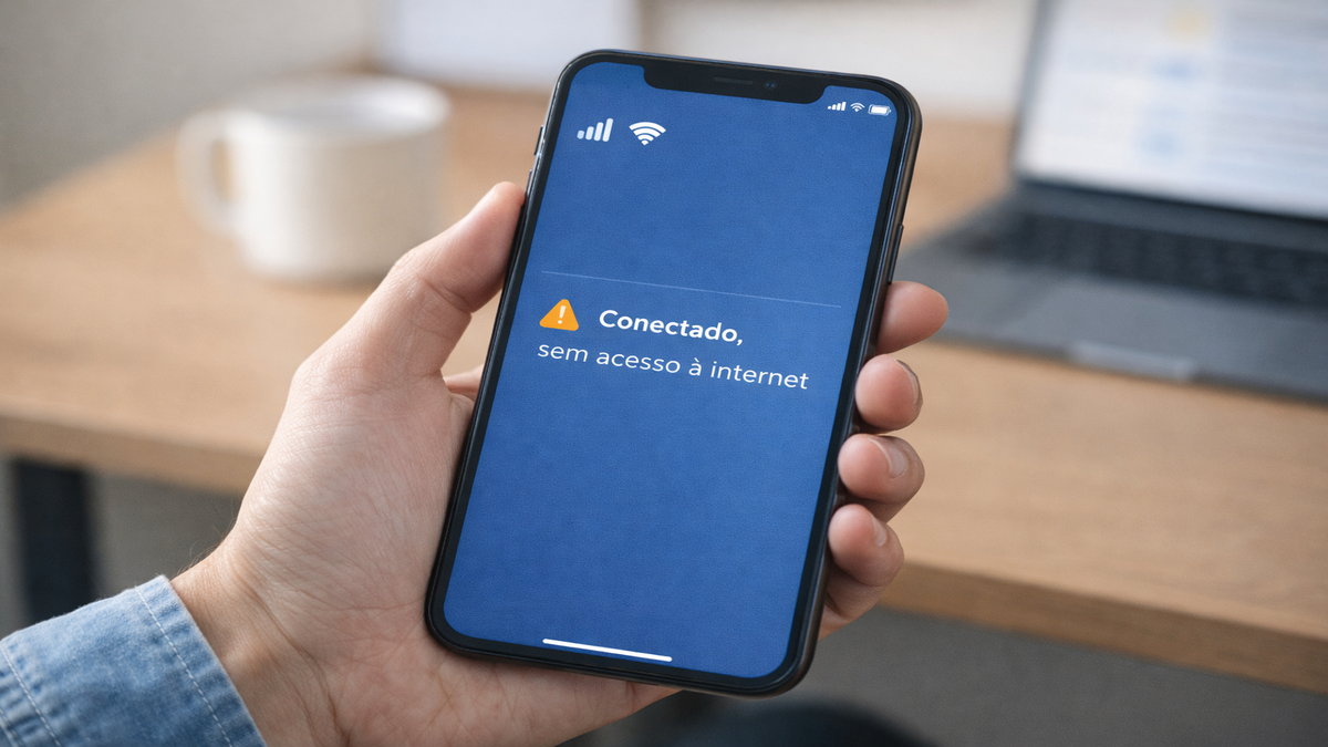 Por que aparece “conectado sem internet” no celular