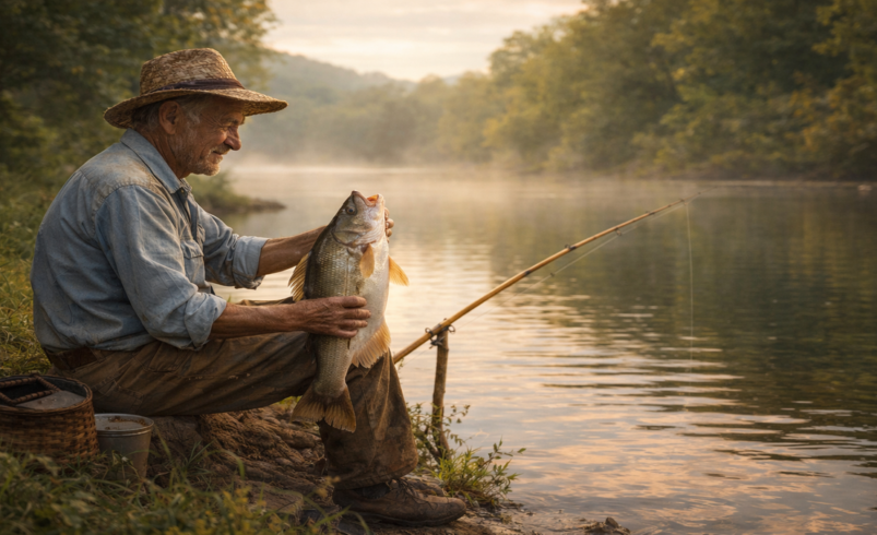 O dia em que o peixe era maior do que a pressa