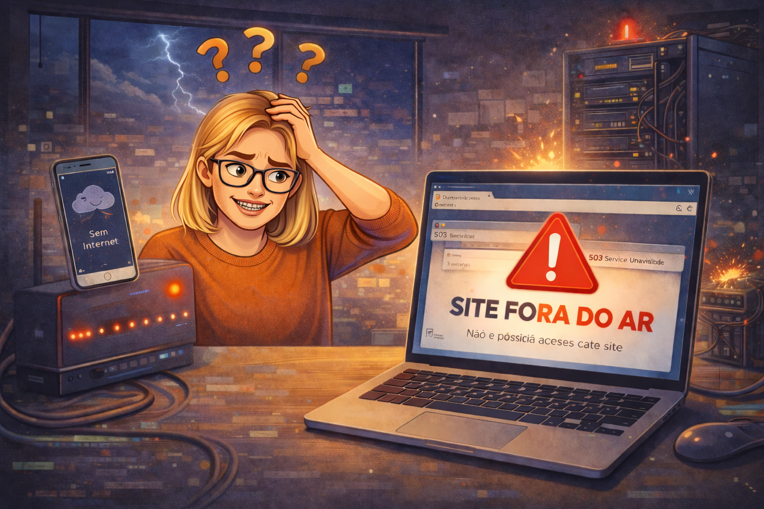 O que significa quando um site está fora do ar