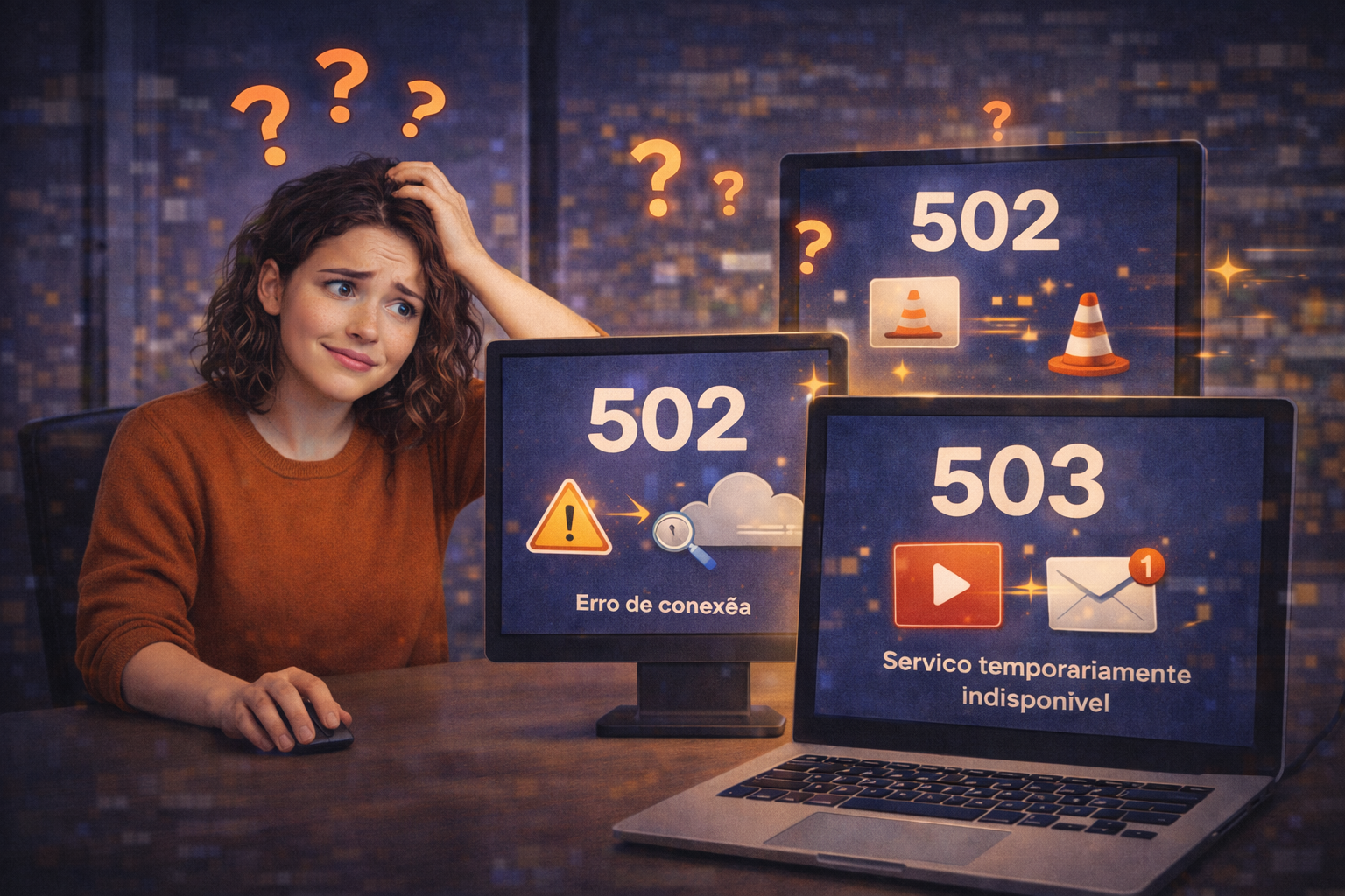 O que significam os erros 404, 502 e 503