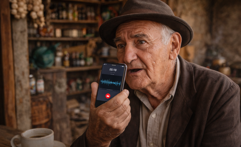 O primeiro áudio no grupo da cidade