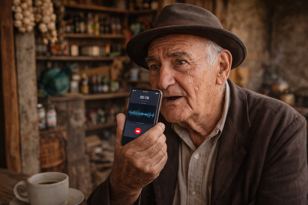 O primeiro áudio no grupo da cidade