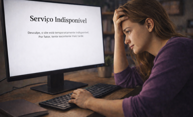 O que acontece quando um site sai do ar de repente?