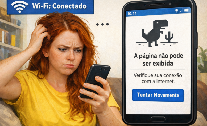 Wi-Fi conectado, mas sem internet