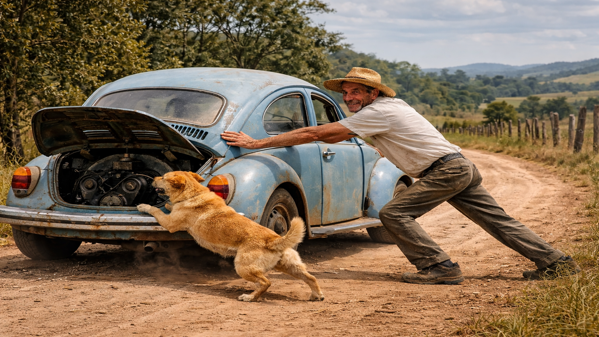 Seu Zé Lombriga, o Fusquinha e o cachorro que sabia empurrar