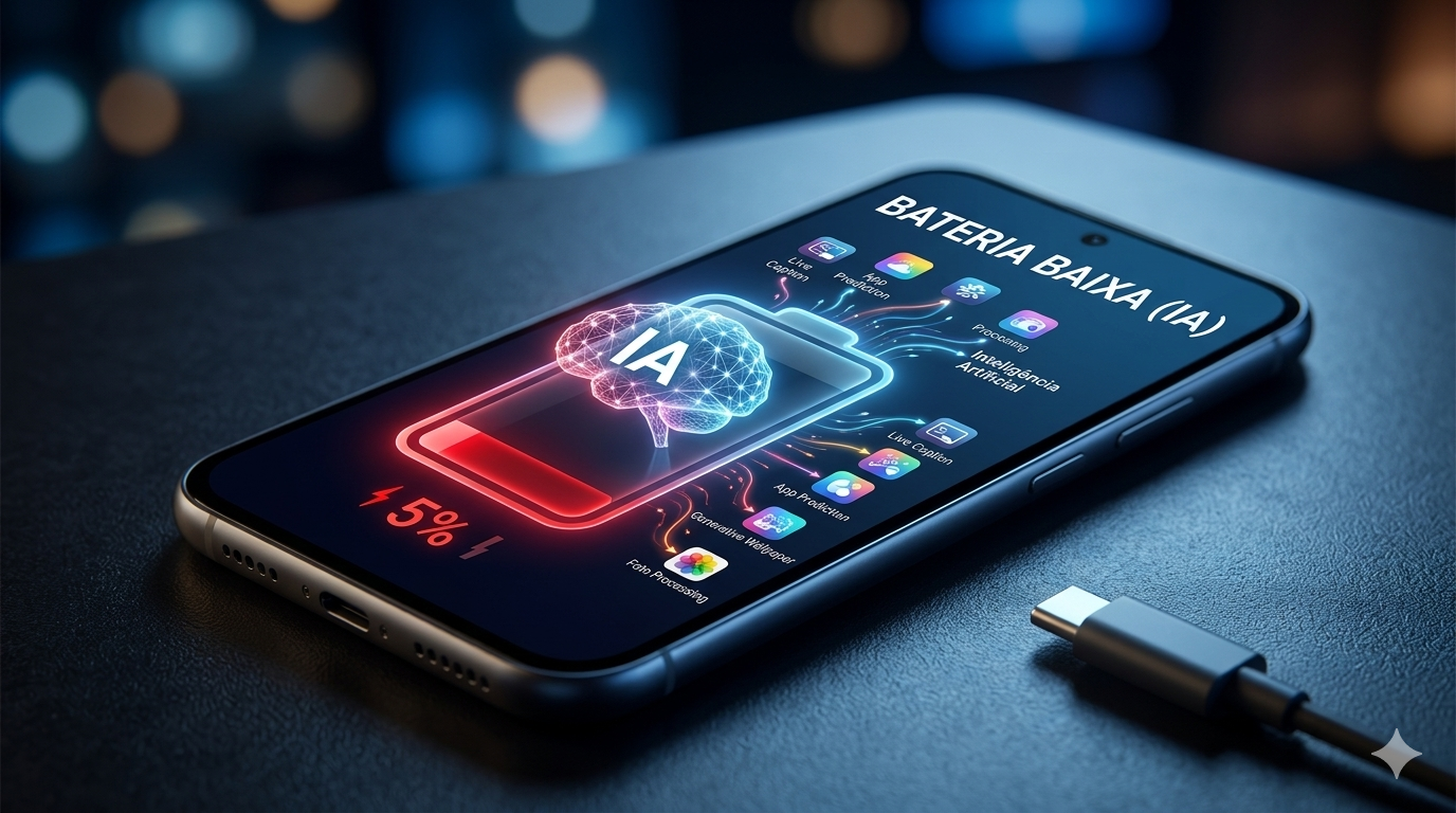 Sua bateria dura pouco? 5 funções de IA no celular que estão “roubando” sua carga em 2026