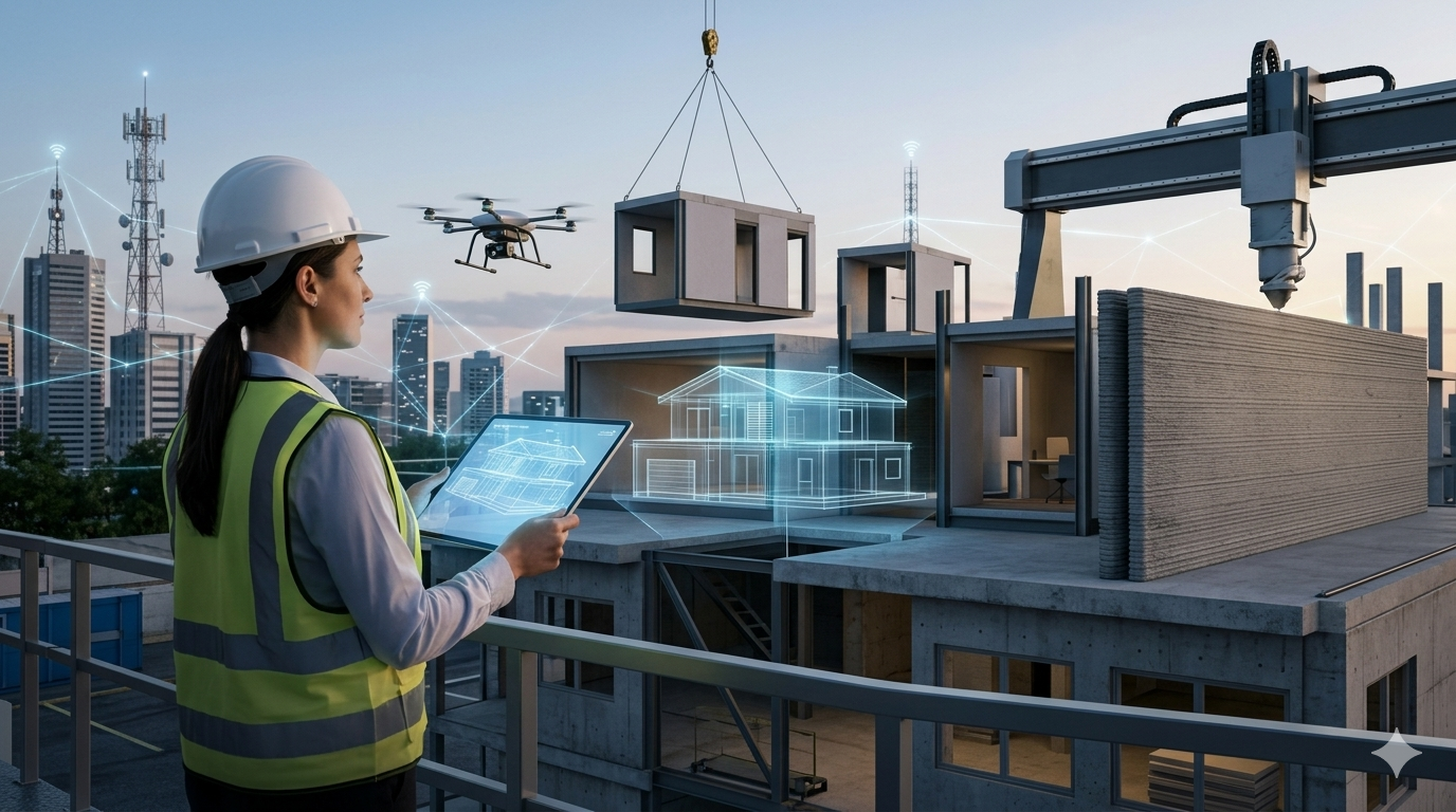 Construção Tech: 5 Inovações que barateiam e aceleram obras em 2026